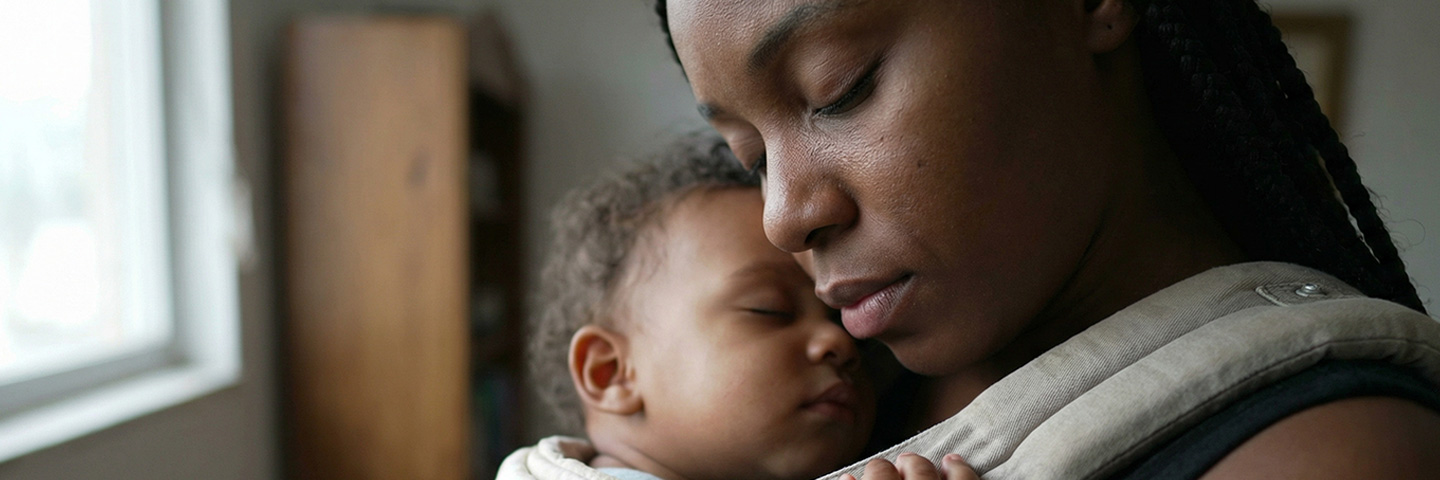 Black baby / mother and child — cinematic, intimate